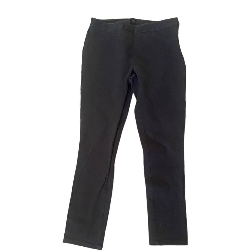 Saks Fifth Avenue Side Zip Charcoal Gray Jeans. Size 8.